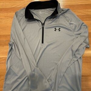 Under Armour Men's Light Gray Quarter-Zip Shirt